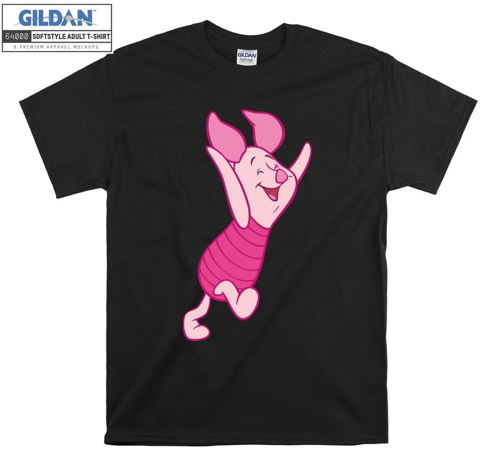 Милый Винни Пух Футболка с Пятачком Счастливая футболка Мужская Женская Унисекс Футболка 5617 2XL