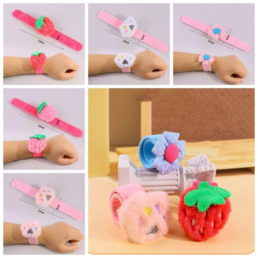 

Cat Claws Slap Bracelet Series Strawberry Capybara Plush Wrist Band Home Decor