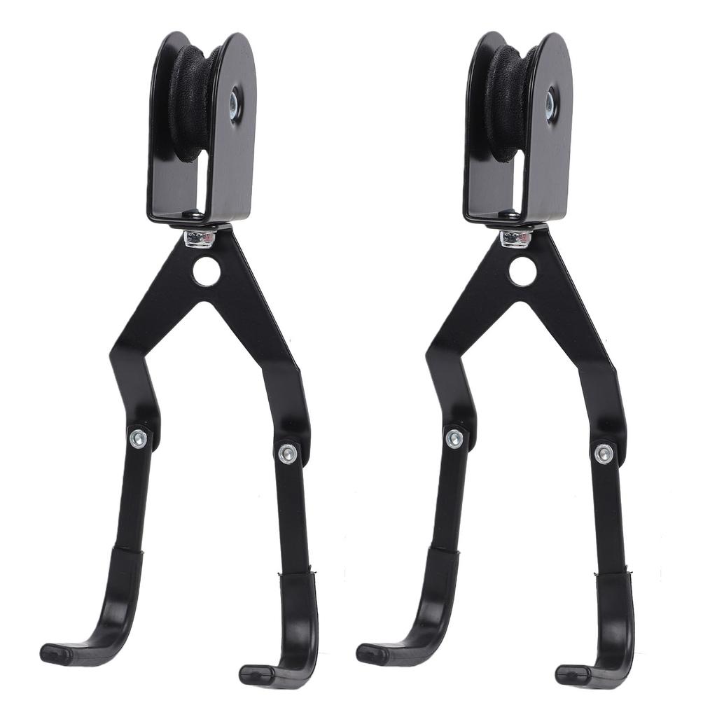 Bike Hoist Overhead Pulley System Ceiling Bike Mount Hanger Holds Up To 88.18lbs for Garage Black