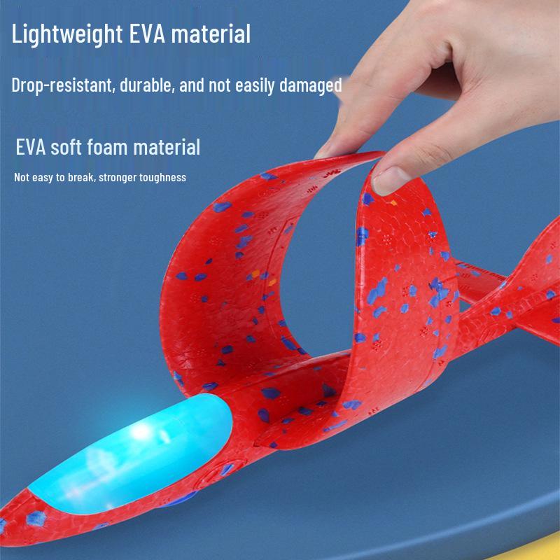Kids' Foam Airplane Launcher Toy - Hand-Throw Outdoor Flying Gun