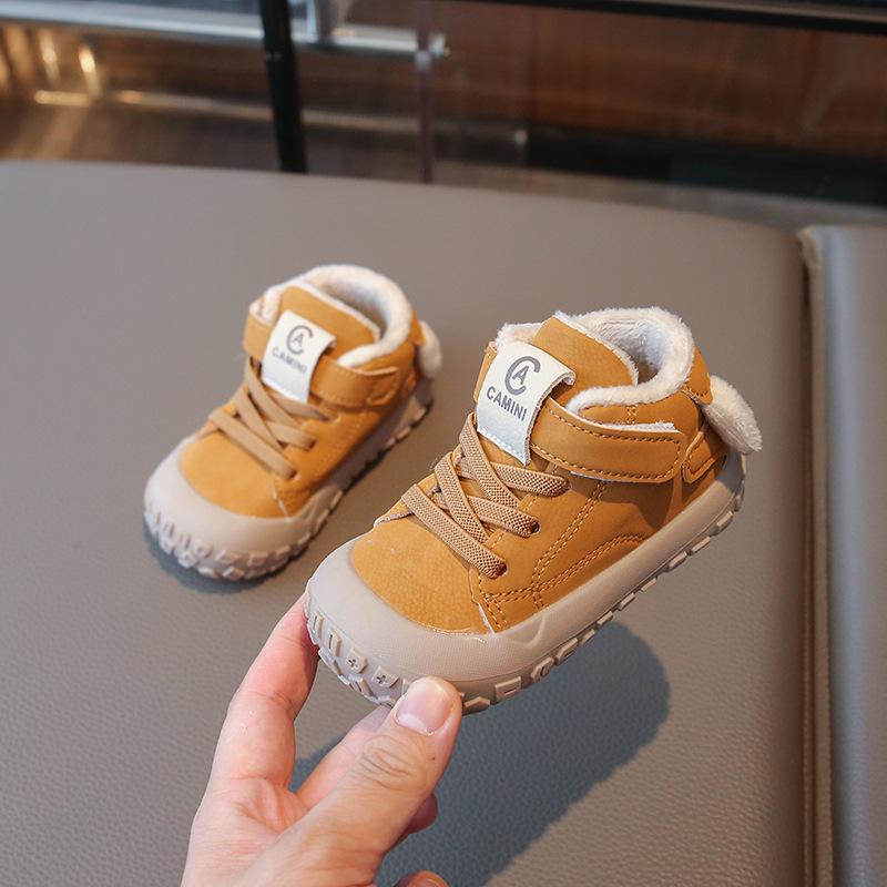 Toddler Fleece-Lined Shoes: 2025 Winter Edition, Boys' and Girls' Soft-Soled Non-Slip Cotton Shoes