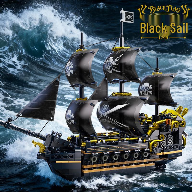 Qimu Pirate Ship Building Blocks - Educational Assembly Toy for Kids