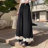 Flower Splicing Wide Leg Pants for Women Summer Loose High Waist Casual Straight Pants Female 2025