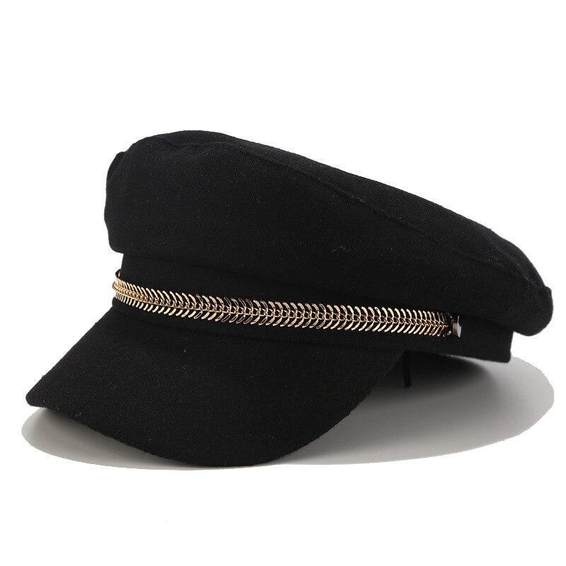 Hats for Women Cap Female Fashion Wild Solid Color Navy Cap Beret British Retro Fashion Painter Hat Berets