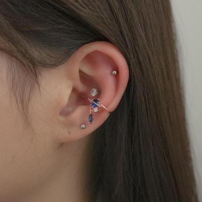 Look Louis Ear Cuff Cubic Zirconia Bling Earrings for Women