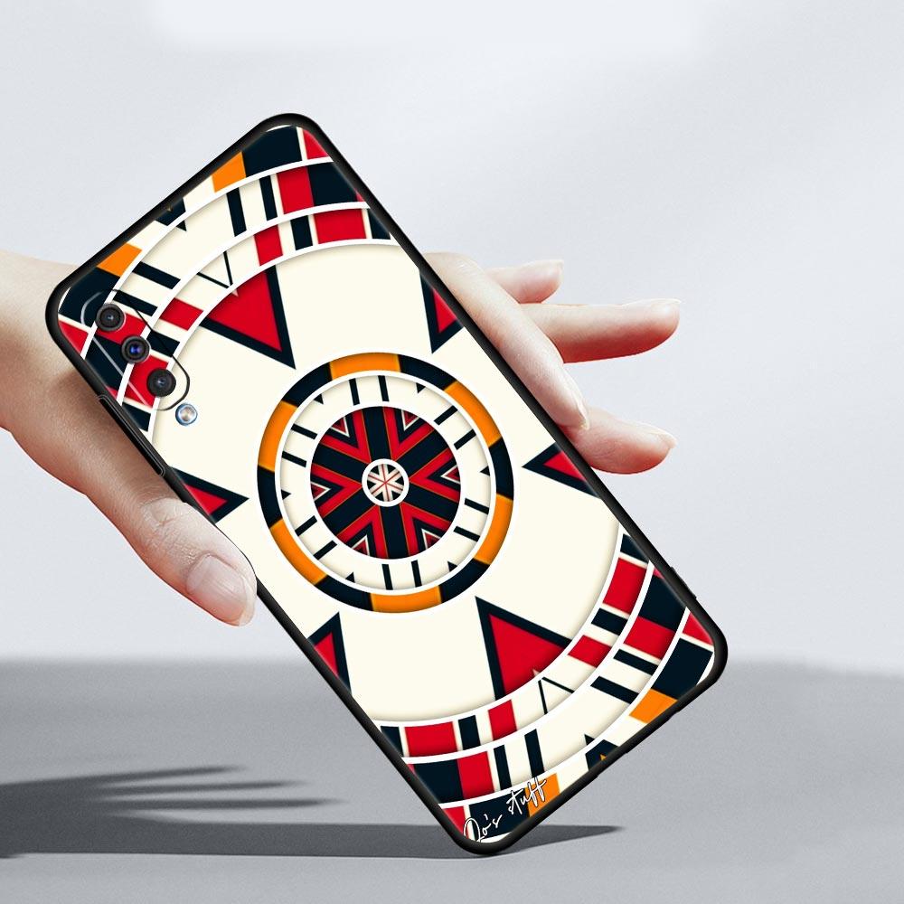 Retro Circular Totem Design Phone Case for Samsung Galaxy A56 A36 A26 A16 A34 A24 A42 A22 A20 A12 A40 A30 A10 5G Soft TPU Cover