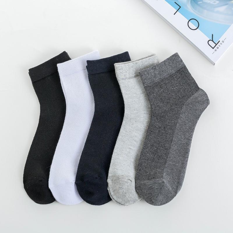 10 paia di calzini a rete da uomo in cotone organico traspirante nuovi calzini da lavoro bianchi neri casual atletici primavera estate per uomo di alta qualità taglie forti EUR38-45