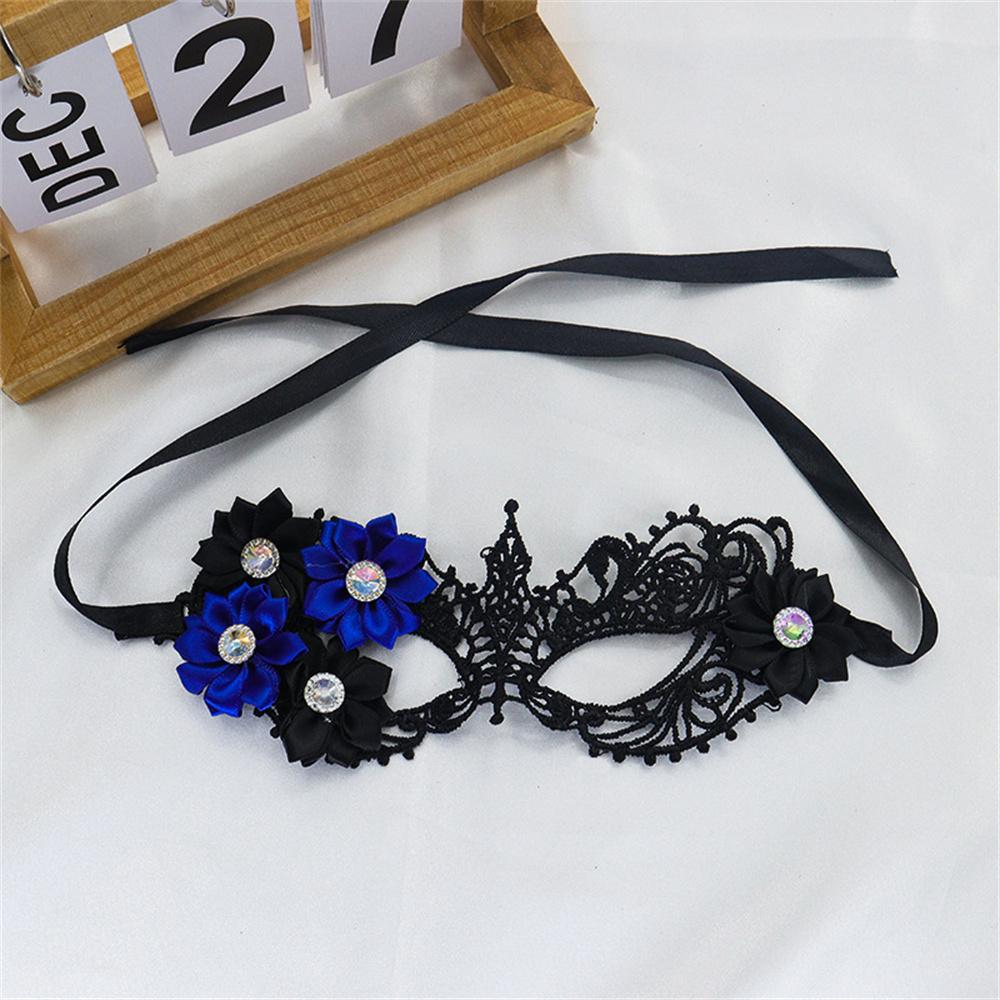 Makeup Ball Hollow Lace Mask Halloween Props Black Half Face Sexy Diamonds Female Eye Mask Fashion Masquerades Eye Mask
