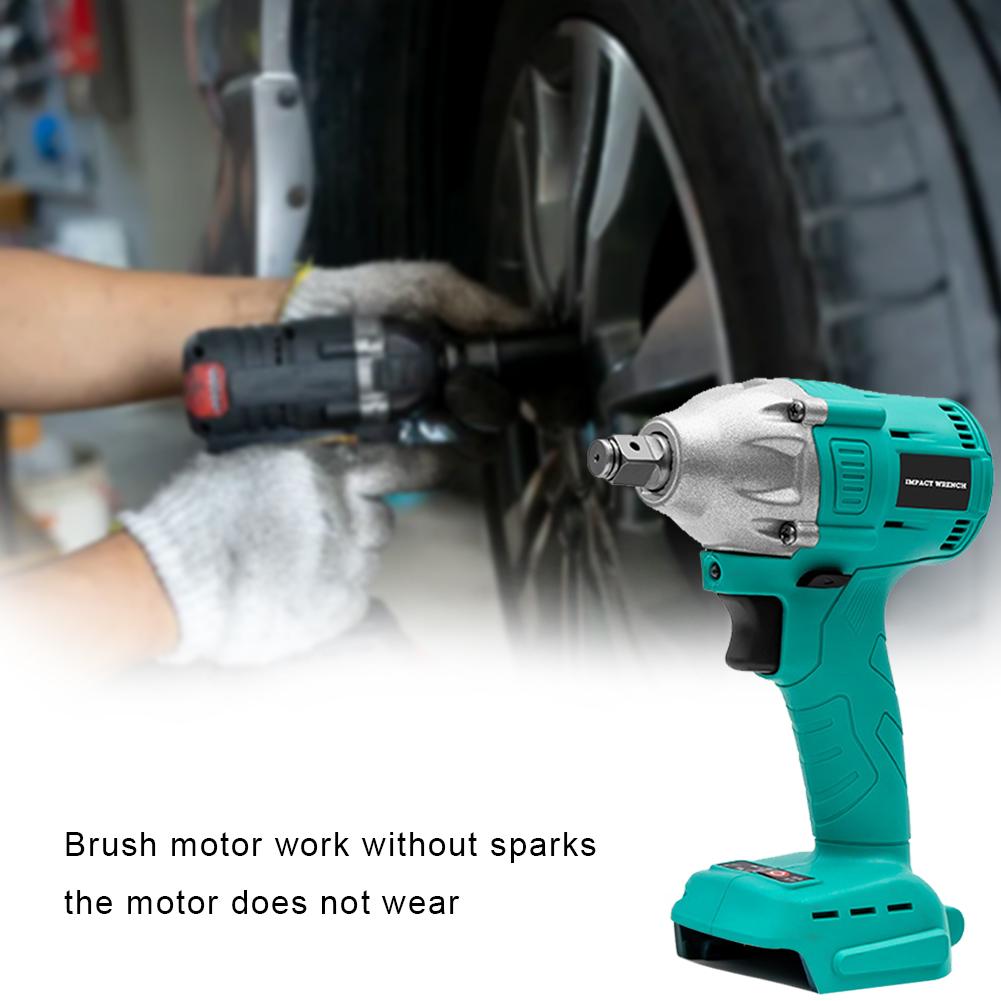 Electric Impact Wrench Rechargeable Cordless Wrench Without Battery Battery Electric Drill 1/2 Socket for Makita 18V-21V Battery