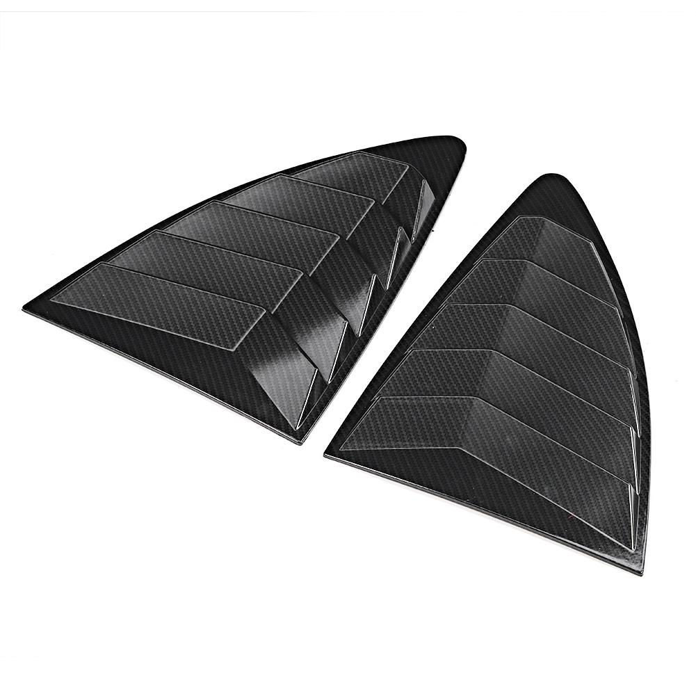 2pcs Rear Window Louvers Spoiler Carbon Fibre Texture Fit for Subaru BRZ 2013 2019