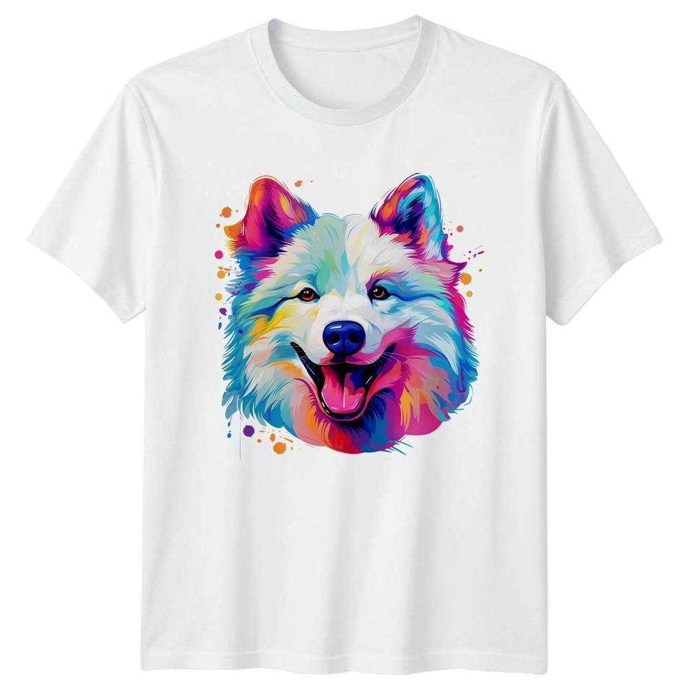 Colorful Samoyed TShirt Dog Lover Pet Owner Gift For Him And Her S
