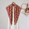 Summer Atmosphere Wearing Belt Waist Seal Twill Silk Simulation Silk Cool Triangle Scarf Cashew Print Women's Silk Scarf