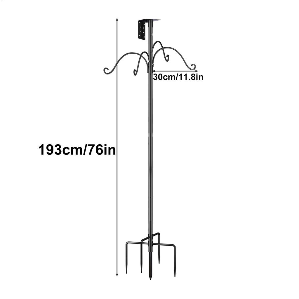 Birdhouse Pole Height Adjustable Metal Bird Feeder Pole 76 Inch Hummingbird Hanger Holder For Nesting Squirrel Protection