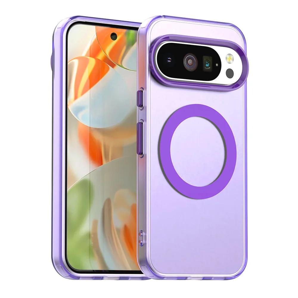 Matte Candy Color for Case for Google Pixel 9 8 10 Pro XL 9A 8A 9 XL Magnetic Frosted Soft TPU Cover for Pixel 10 Pro