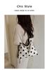 Korean Polka Dot Nylon Shoulder Bag - Color Block, Fashionable Simple Design, Stylish Crossbody for Casual Commuting
