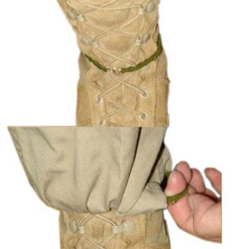 10pcs Boot Straps Militaries Leg Straps Elastic Boot Bands with Metal Hook for Outdoor Activity