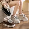 New Bow Waterproof Snow Boots Women Shit-stepping Feeling Fashion Home Outdoor Cotton Shoes Winter Warm Snow Boots Women Shoes