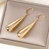 Par de Pendientes Largos de Lágrima, Joyería de Acero Inoxidable para Mujer, Accesorios para Uso Diario, Accesorios para Fiesta, Joyería Minimalista, Pendientes Elegantes