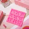 Bow Fondant Mold Bowknot Silicone Mold Bow Coquette Chocolate Candy Mould For Kitchen Baking Crafts Birthday Baby Shower Party Decor Supplies