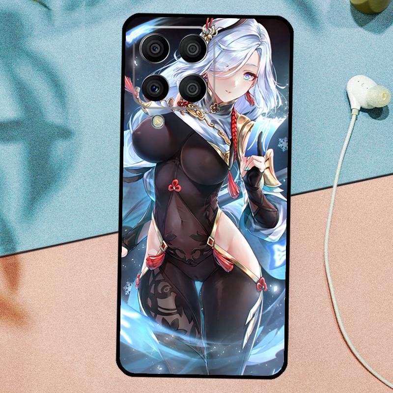Genshin Anime Shenhe Für Samsung Galaxy M33 M35 M55 M15 M12 M13 M14 M34 M54 M53 M21 M31 M11 M32 M52 M06 M16 Hülle