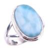 Natural Republic Larimar Gemstone 925 Solid Sterling Silver Gift Ring S.8 v0l08