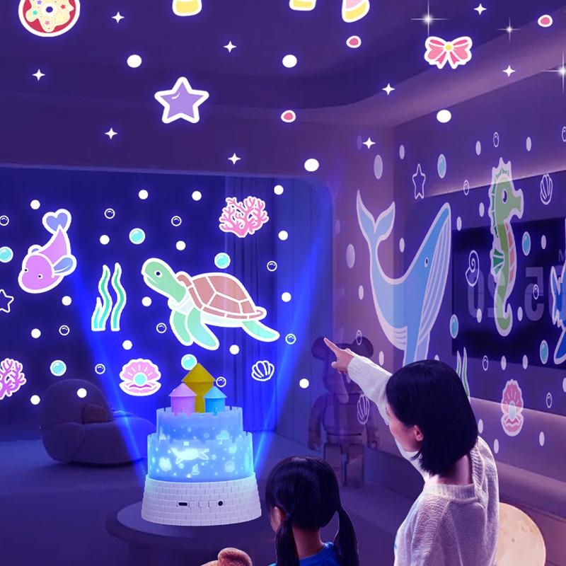Castle Starry Sky Light Projector Light Rotating Star Bedroom Ceiling Atmosphere Night Lamp Birthday Gift