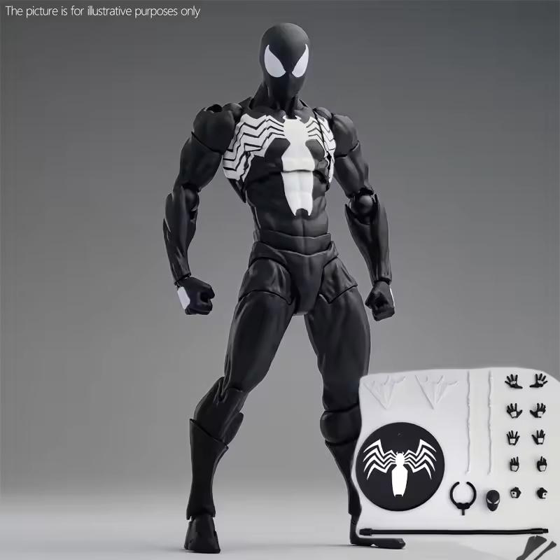 Neue Spider-Man Puppe Premium PVC Schwarz und Rot Spider-Man Mess Toys Action-Puppe im Anime-Stil geeignet für Sammler und als G