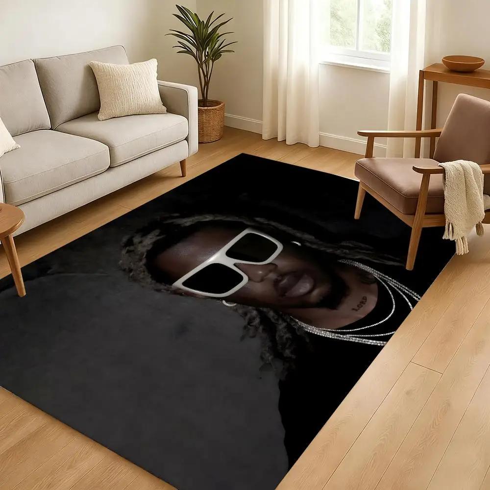 Rapper D-Destroy Lonely Broken Hearts 3 Floor Mat Soft Thickened Non-Slip Bedroom Living Room Door Mat Home Decor Flannel Rugs