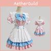 Stylish And Flattering Lolita Dress Maid Uniform Outfit With Choker And Stockings