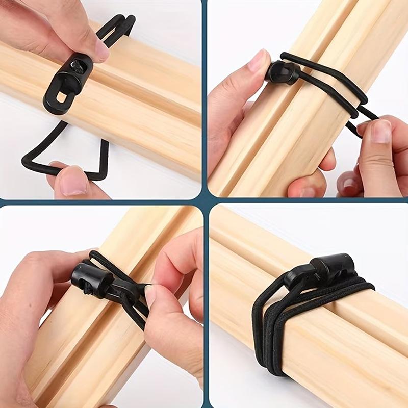 10/50Pcs Bungee Cord With Hooks High Elasticity Expander With Hooks Rubber Tensioner With Hooks For Camping Tarpaulin