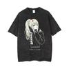 Heißer Verkauf Anime Zero Two DARLING in The FRANXX Manga Grafikdruck T-Shirt Herren Damen Vintage Gewaschen Rundhals Baumwolle Locker Lässig Übergröße Sommer Neues T-Shirt