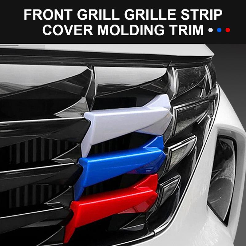 For Hyundai Tucson NX4 2024 Hybrid Car Front Grille Trim Sport Strip Cover 3pcs 3D Sticker Accessories