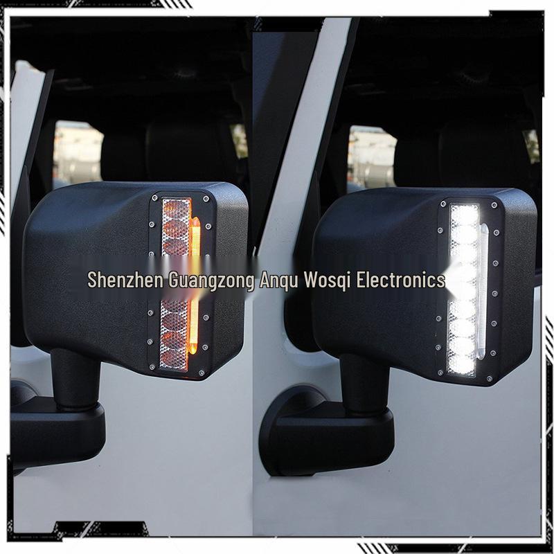 Jeep Wrangler LED Turn Signal & Reverse Light Guide for Rearview Mirror