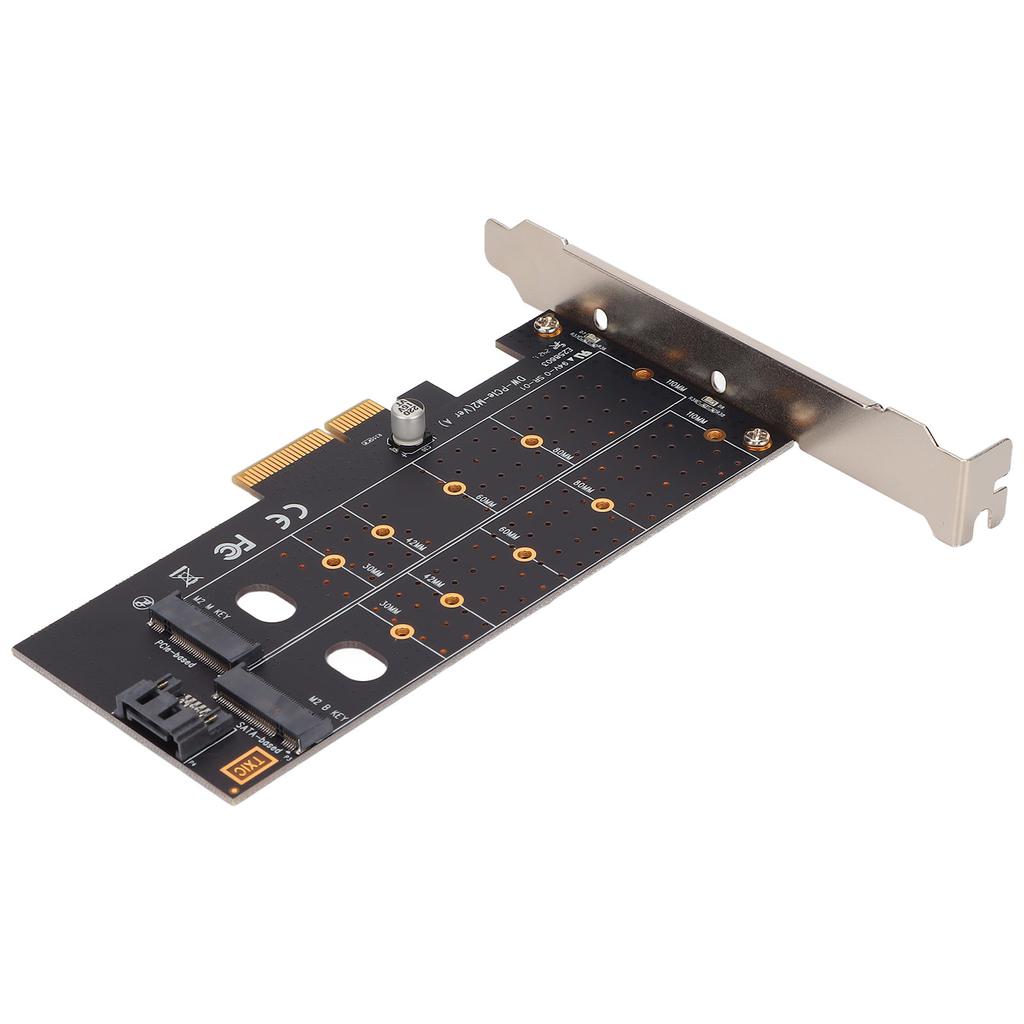 M.2 To Pcie Adapter PCB Porous Dual M.2 PCIE Adapter Expansion Card for SATA PCIE NVMe SSD