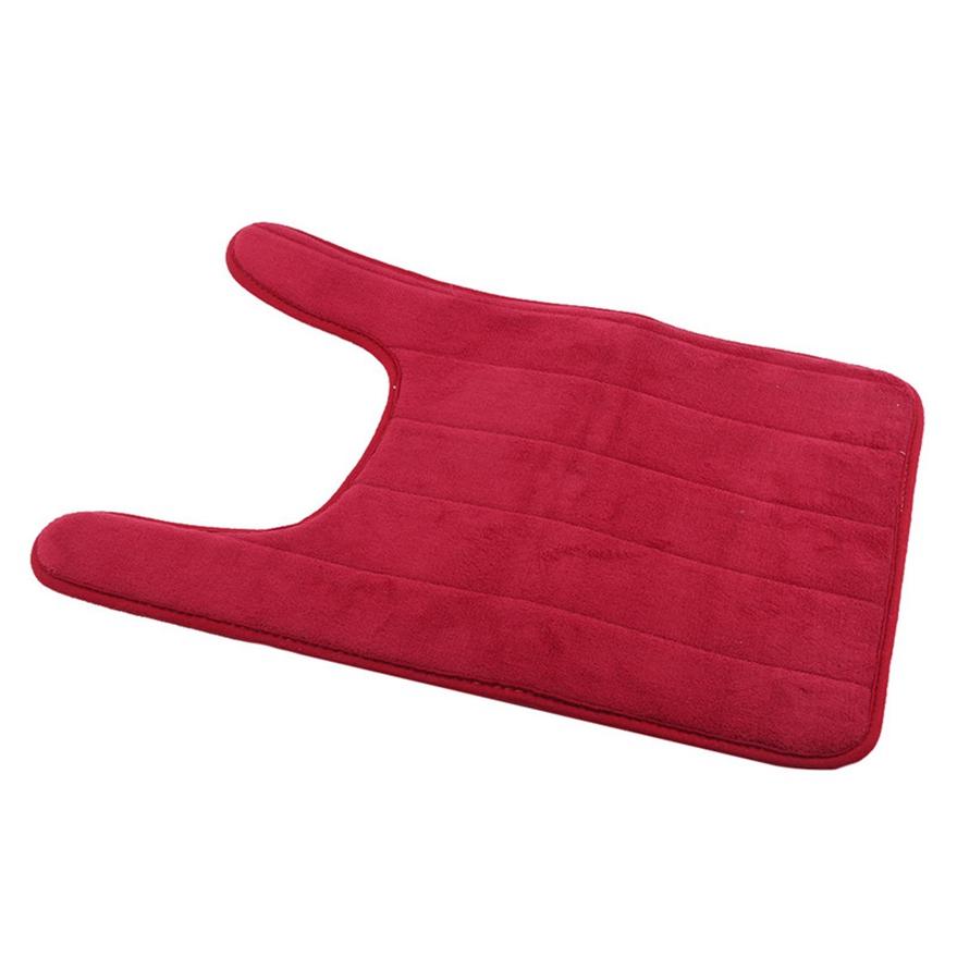 Soft U-Shaped Bathroom Rug Memory Foam Non Slip Water Absorption Toilet Bath Mat Home Decor Accessories
