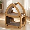 Cat Scratcher House Snug Pet Furniture Comfortable for Living Room, Indoor Cats