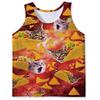 Canottiere da Uomo Girocollo con Stampe Animalier Colorate Gilet Stampato 3D Maglia Sportiva Fitness Larga Senza Maniche