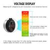 12V Motorcycle Handlebar 2.4A USB Adapter Charger with Digital Voltmeter Fits for 22mm-26mm Handlebars