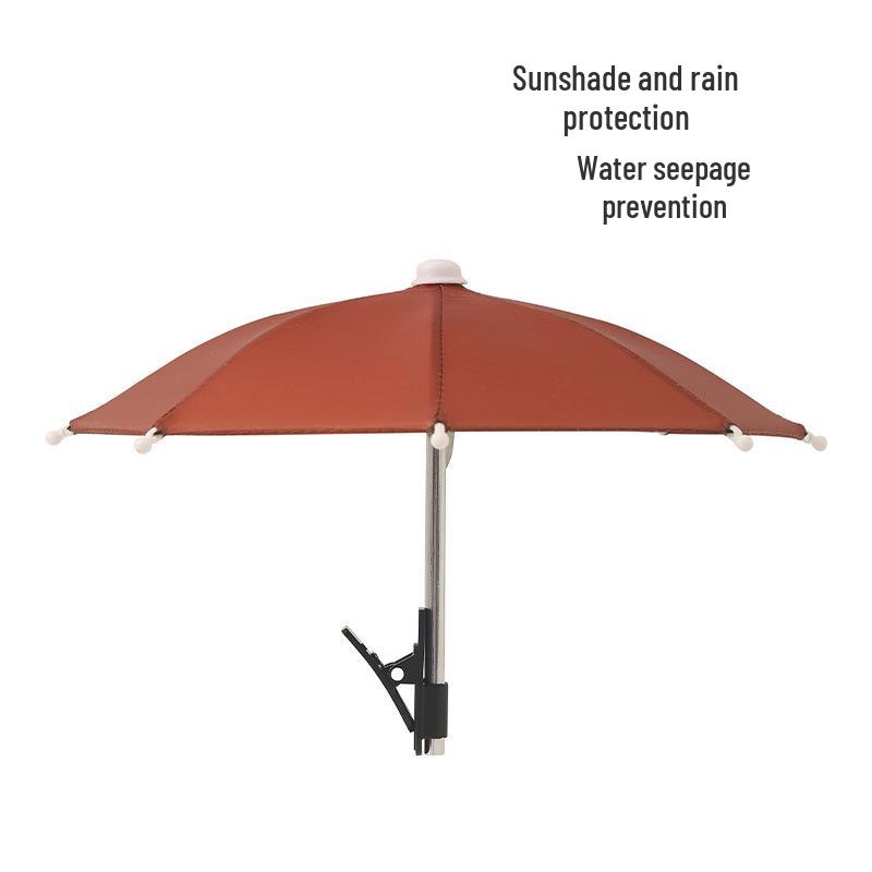 Mini Cycling Umbrella: Cute Mobile Phone Sunshade with Clip, Decorative Toy Umbrella