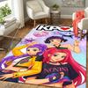 K-Pop Heksenjagers Print Kristalfluweel Pluche Vloerkleed Antislip Bestendig Vloerkleed Voor Binnen Huishouden Woondecoratie