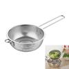 Cestello scolapasta in acciaio inox, facile da usare e con impugnatura comoda, scolapasta portatile per la cucina, multiuso.