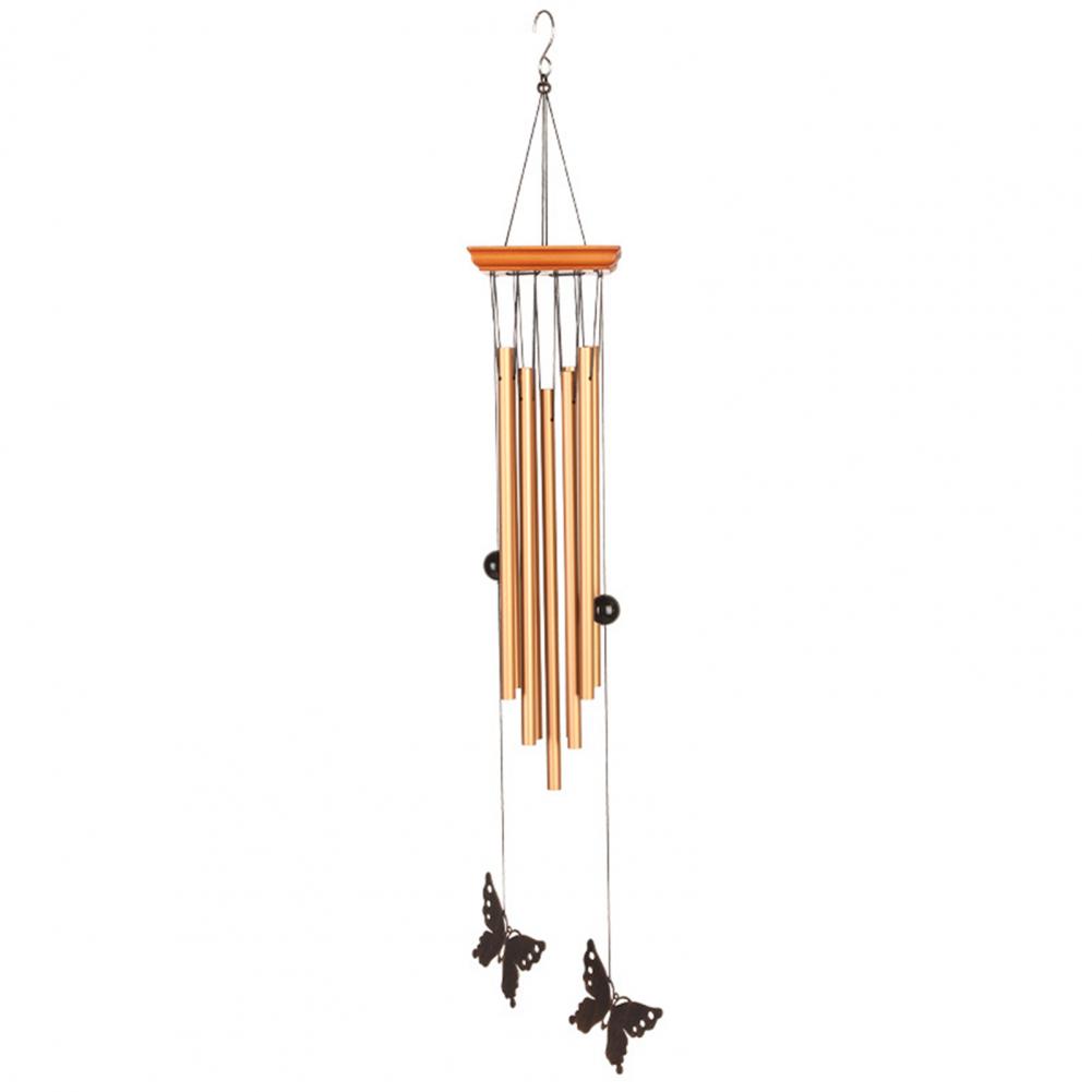 Outside Butterfly Wind Chime Aluminum Tube Wind Chimes Wind Chime Soothing Melodic Hanging Pendant Outdoor Garden Decor