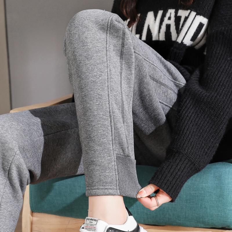 

Осенне-зимние утепленные брюки с флисовой подкладкой и завязками для верхней одежды, универсальные термобрюки с высокой талией и завязками. 2XL темно-серого