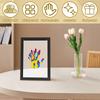 Familien-Handabdruck HolzFoto Rahmen Kit Handgemachtes Andenken Klar Baby DIY Fußabdruck Handabdruck Fußabdruck Souvenir für Familie Baby Haustier