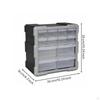 Cabinet Translucent Drawers 12Drawer Parts Storage Box Removable Divider