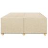 Bed Frame without Mattress Cream 120 x 190 cm Fabric