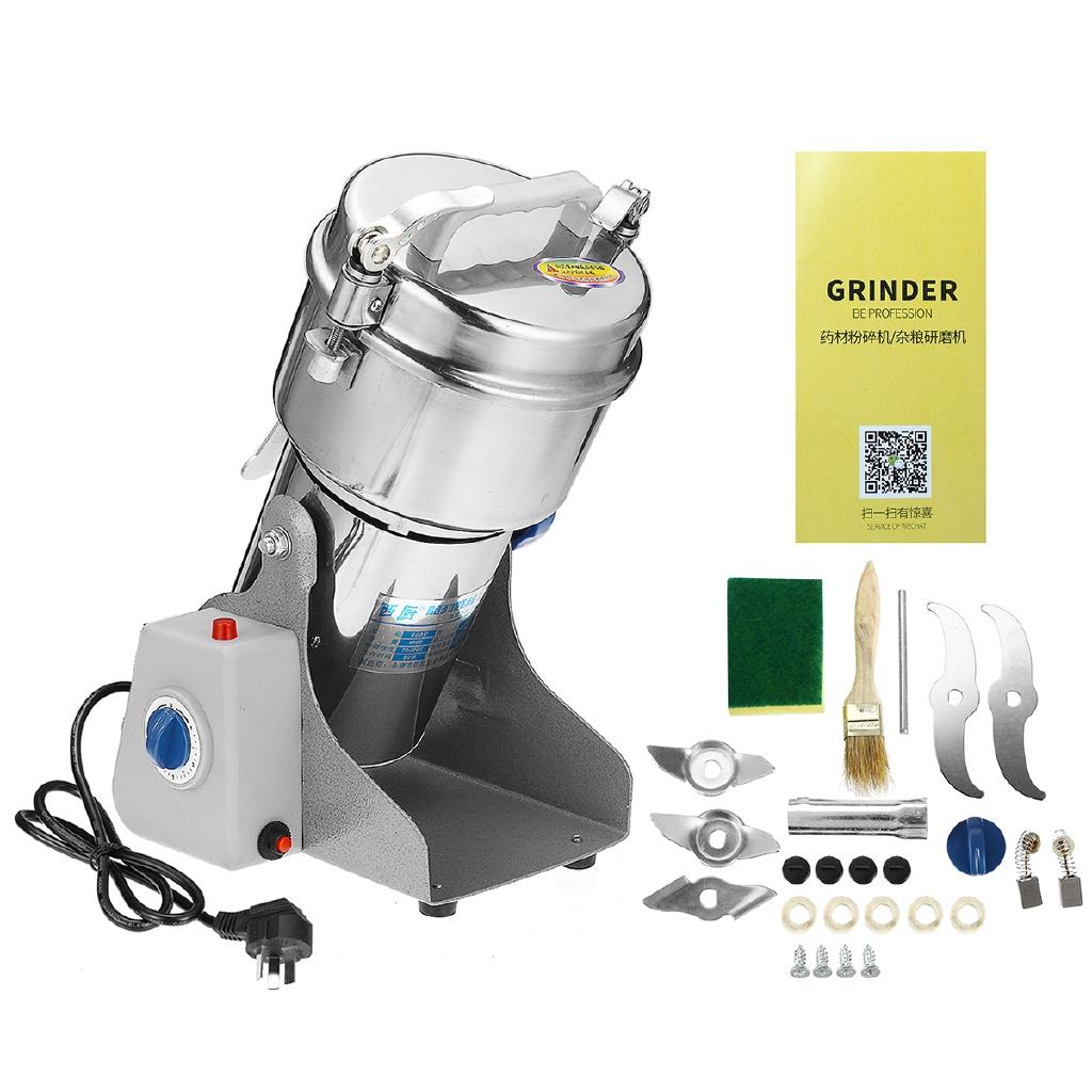 Electric Herb Grain Grinder Cereal Mill Flour Coffee Wheat Cereal Grinding Pulverizer Food Machine Grinder Tool 550W