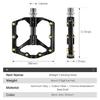 WEST BIKING Bicycle Pedal Three Bearing MTB Road Bicycle Pedal Aluminum Alloy Anti Slip Universal Bicycle Accessories