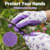 2pair Gardening Gloves for Women Thorn Proof, Ladies Garden Gloves, Breathable Rubber Coated Yard Work Gloves