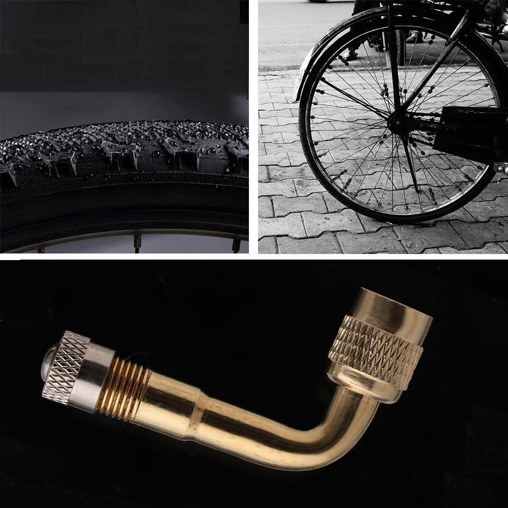 With Extension Adapter Brass Air Tyre Valve Stem Bike Parts  Electric Bicycle Valves Accessories